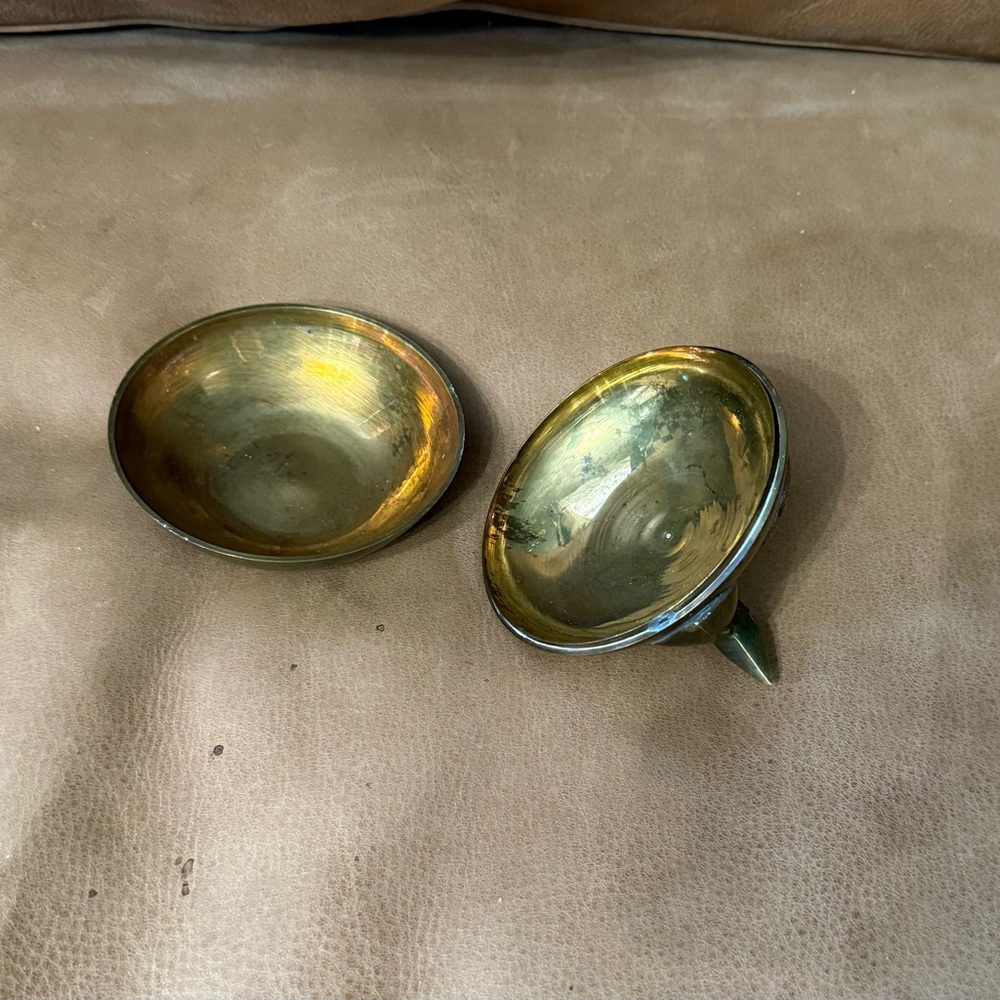 Vintage Solid Brass Duck Trinket Box Home Decor Compote Mid-century Modern MCM - Picture 4 of 8